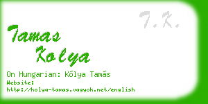 tamas kolya business card